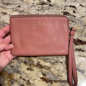 Pink coach wallet/ wristlet